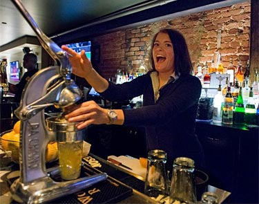 Behind the Board Room bar