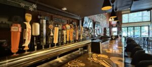 All the beers on tap, lower section